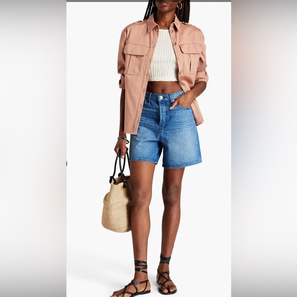 BA&SH Mania Cottontwill Shirt ba&sh with flap chest pockets